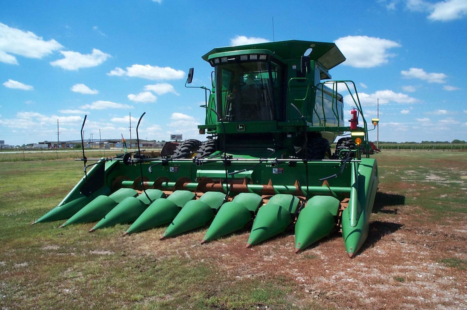 Corn reel equipment image on farm